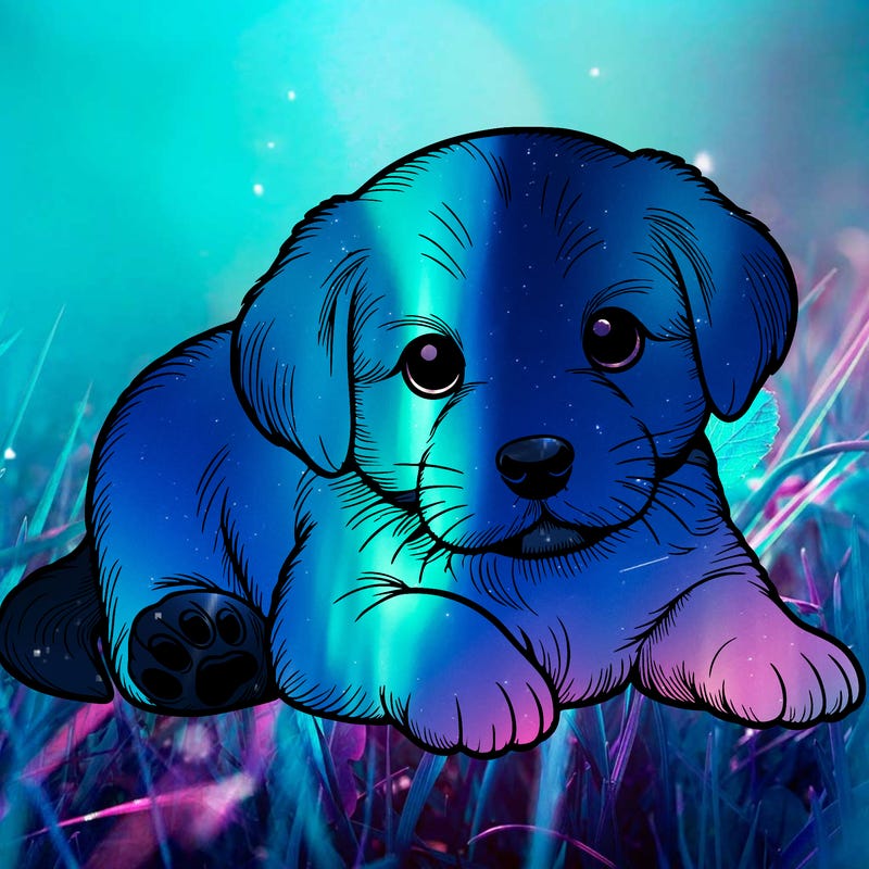 a cute realistic puppy