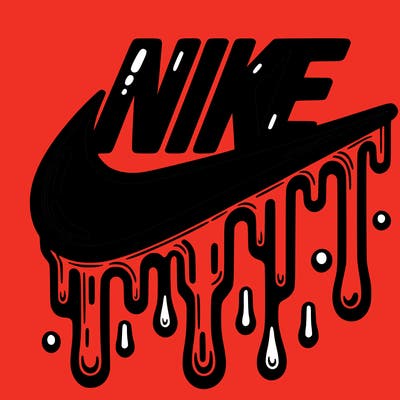 dripping nike logo