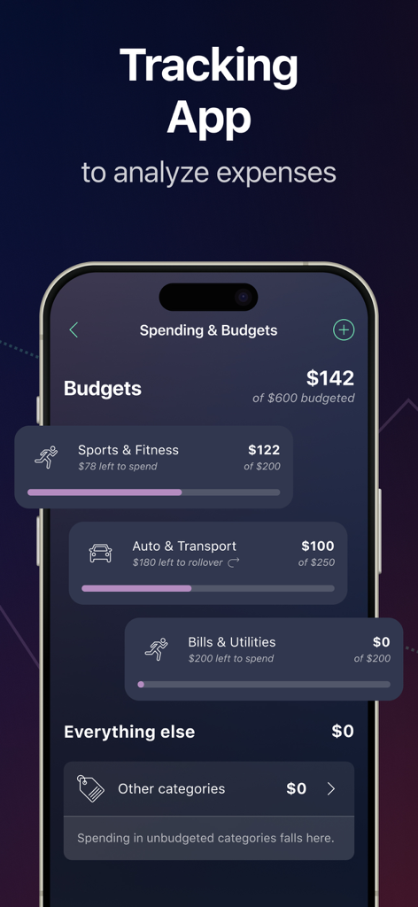 PocketGuard – Budgeting App - 지출 및 예산 카테고리 추적을 보여주는 PocketGuard 앱 인터페이스.