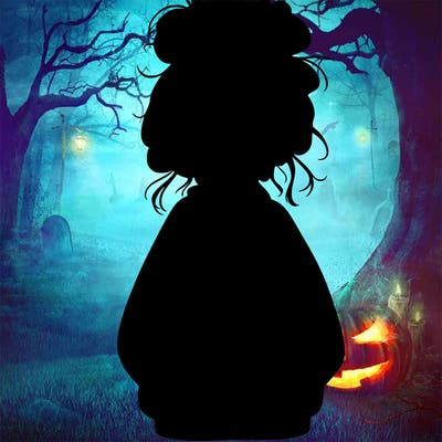 girl with baggy sweatshirt and messy bun