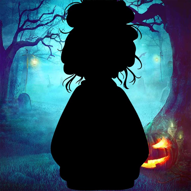 girl with baggy sweatshirt and messy bun