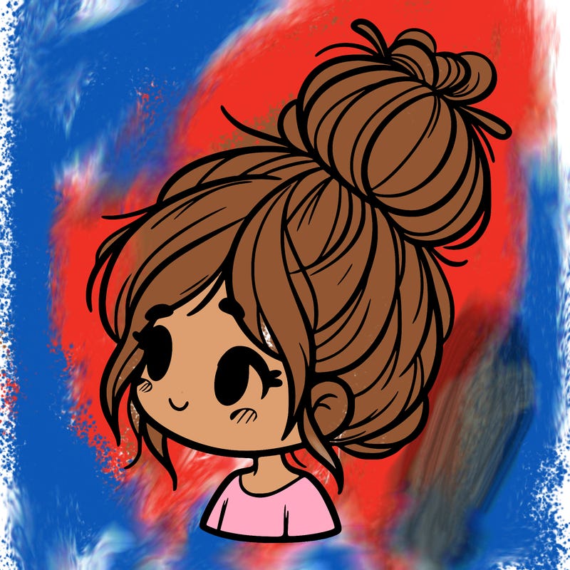 girl with messy bun