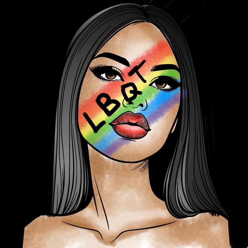 realistic woman with full lips