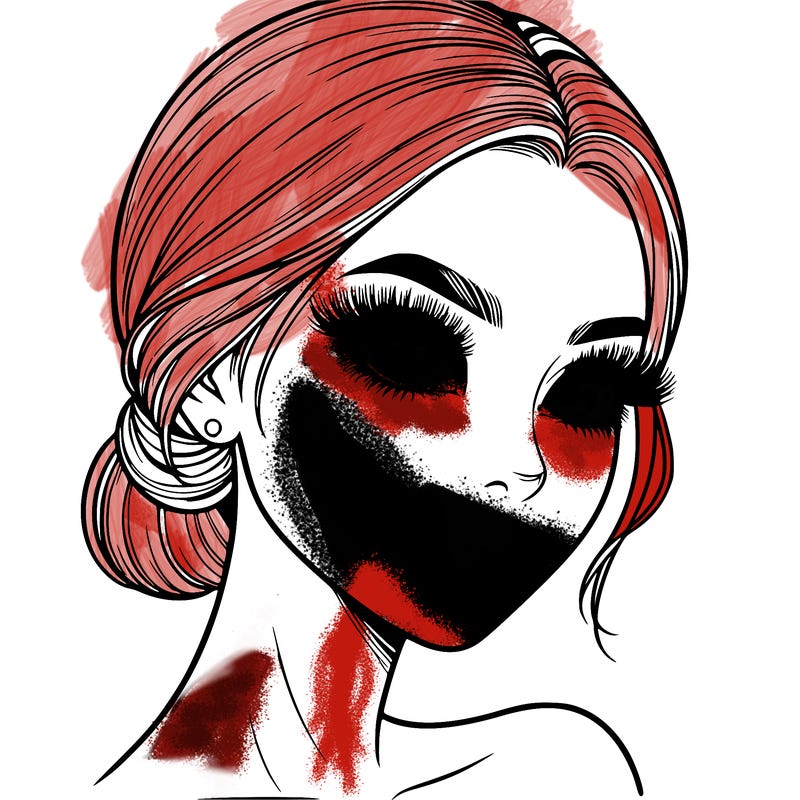 realistic girl with lashes