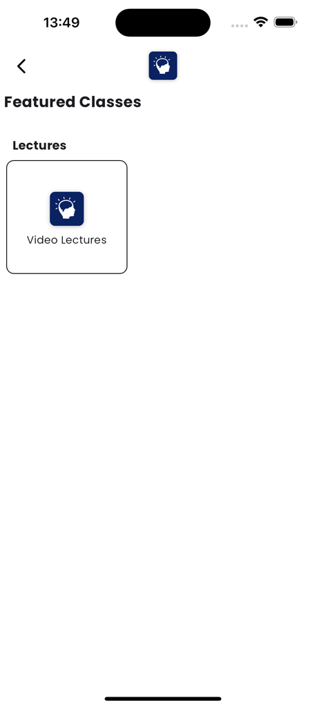 Simplifiedminds - Simplifiedminds app featured classes screen with video lectures category.