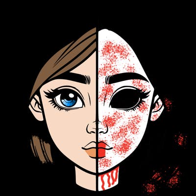 realistic girl split