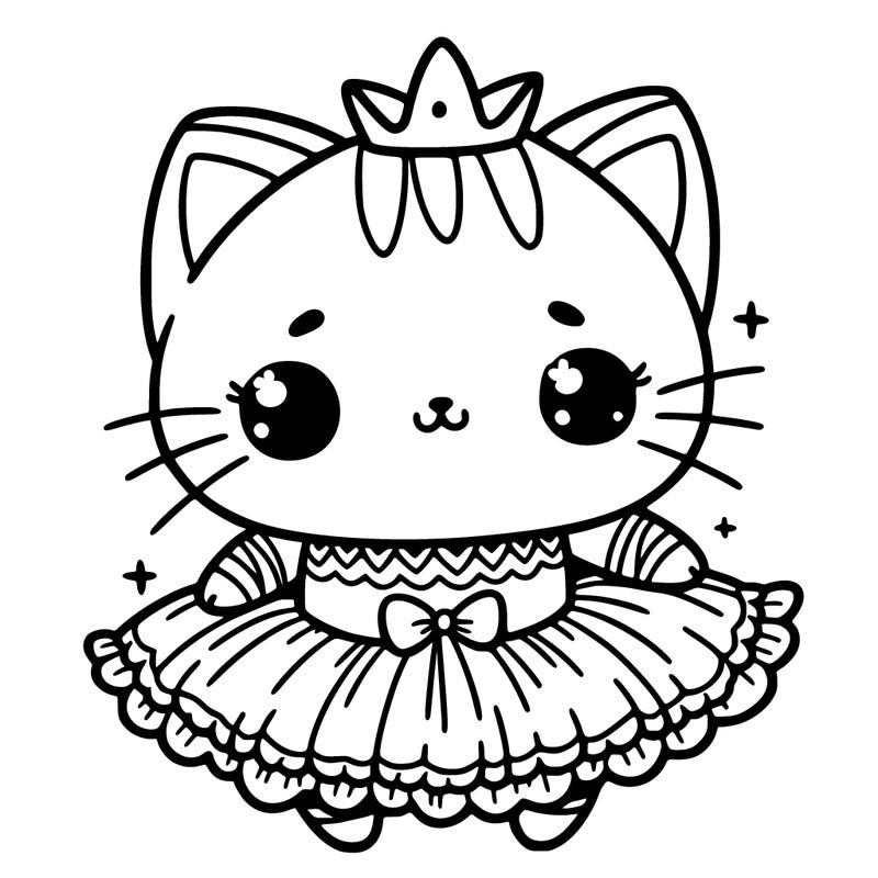 cat princess in a pretty tutu