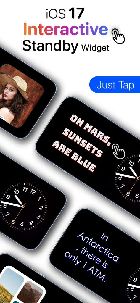 Widget de standby interativo do Daily Random Facts iOS 17 em exibição