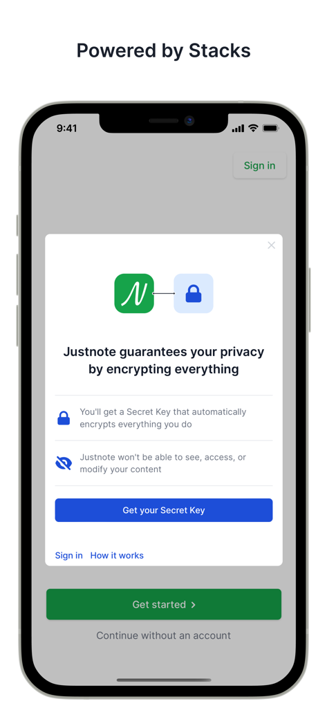 Justnote | Note Web3 sicure, semplici e private