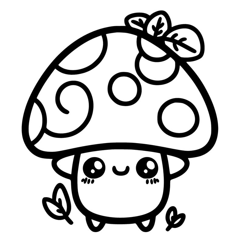small easy cute mushroom