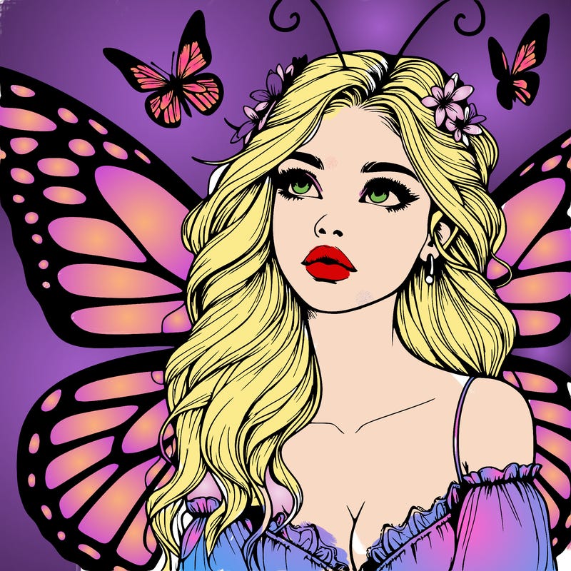 butterfly fairy realistic girl