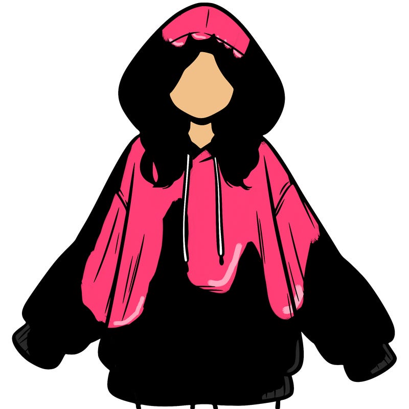 girl in oversized hoodie