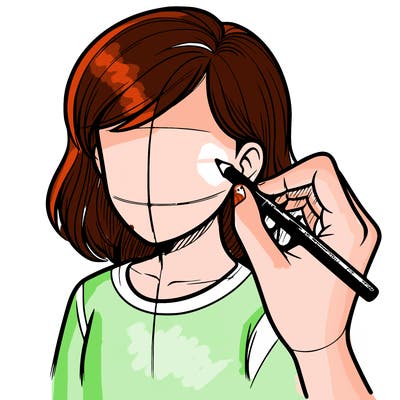 drawing a realistic person