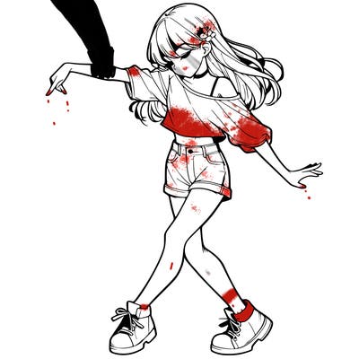 realistic girl danceing