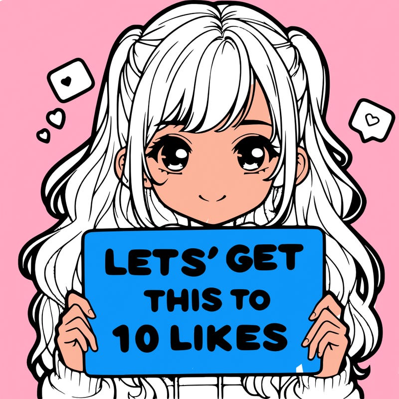 girl holding up sign that says let’s get this to 10 likes realistic
