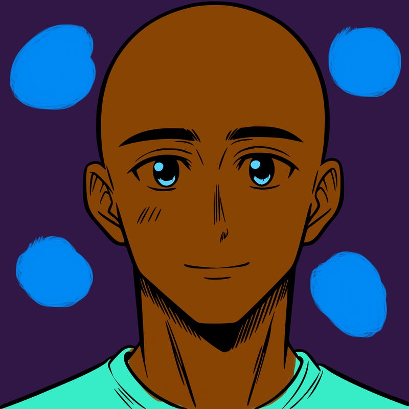 a bald manga dad
