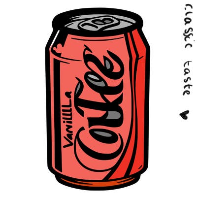 vanilla coke can