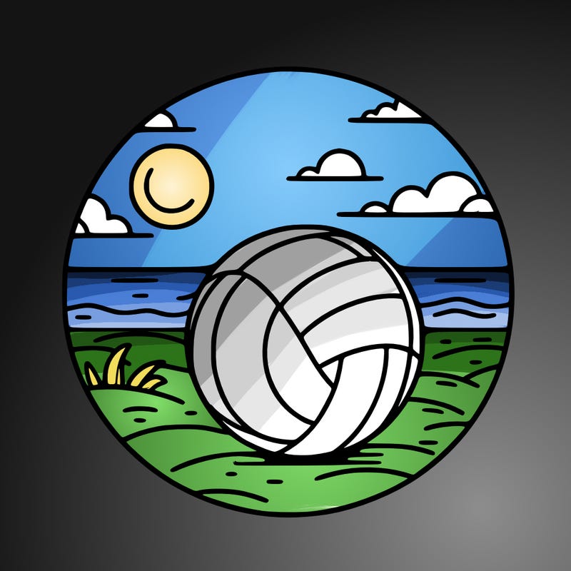 volleyball on a beach