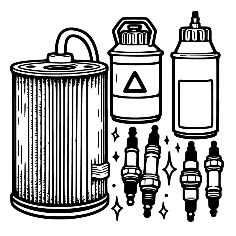 auto part air filter , oil filter, fuel filter with spark plugs