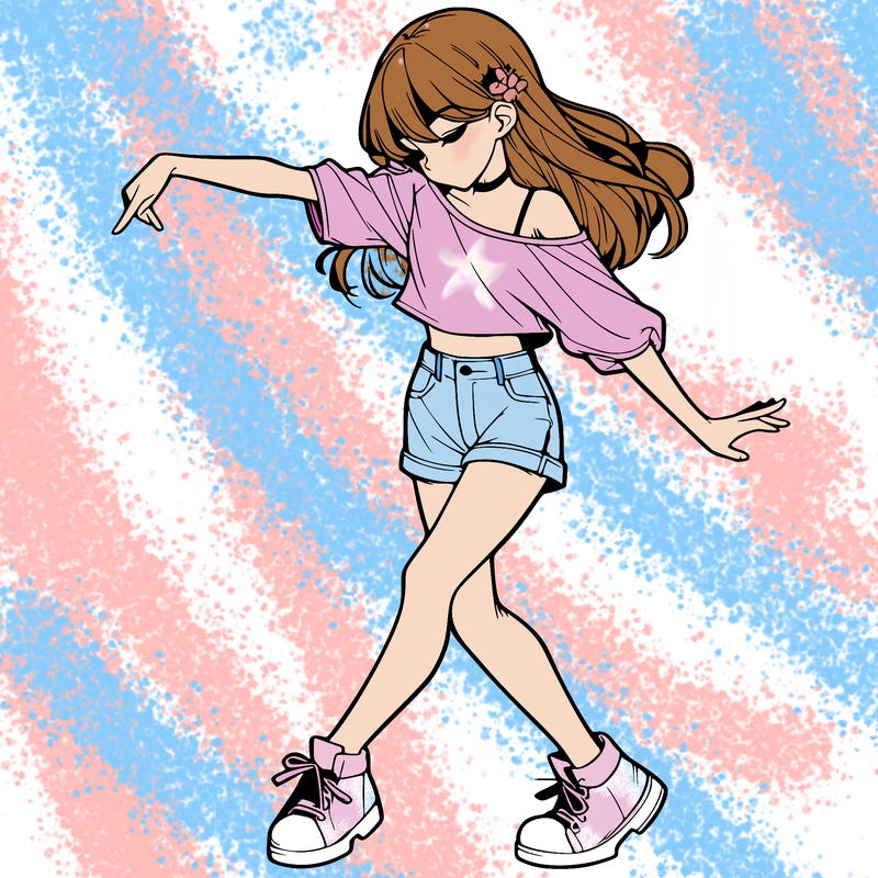 realistic girl danceing