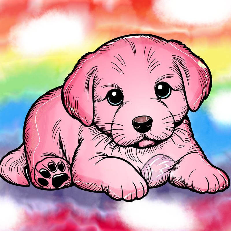 a cute realistic puppy