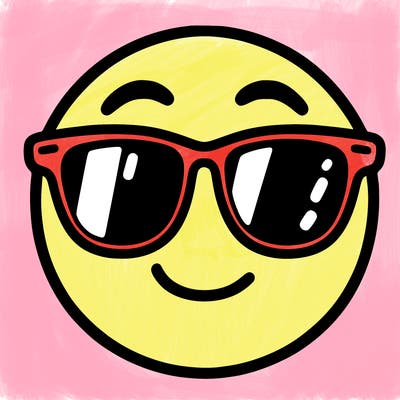 emoji with sunglasses