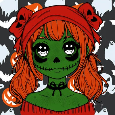 realistic girl halloween