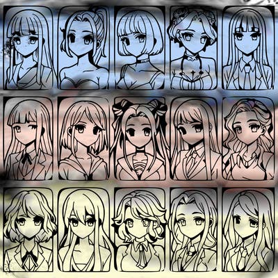 girls that look diffrent anime