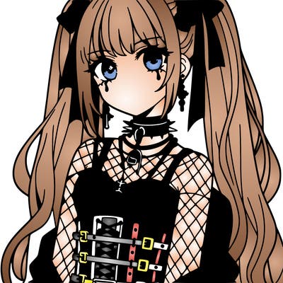 goth anime girl
