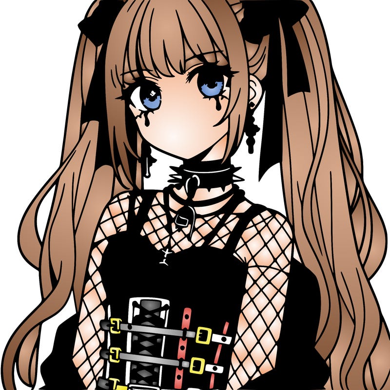 goth anime girl