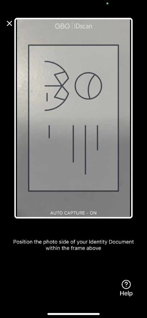 eCOS Legal - Interface for scanning an identity document within the eCOS Legal app for secure client onboarding