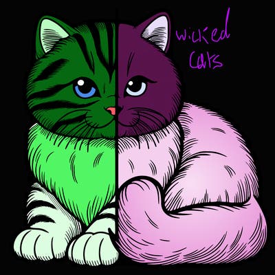 realistic split cat