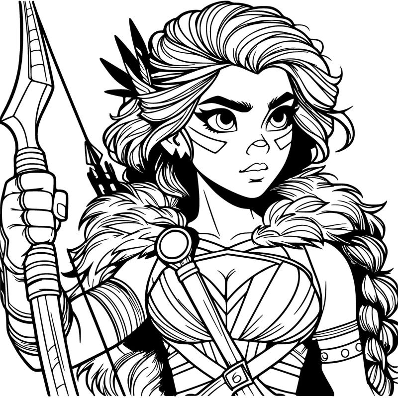 realistic mighty huntress