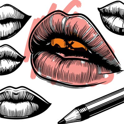 realistic  lips
