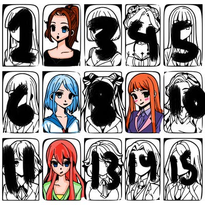 girls that look diffrent anime