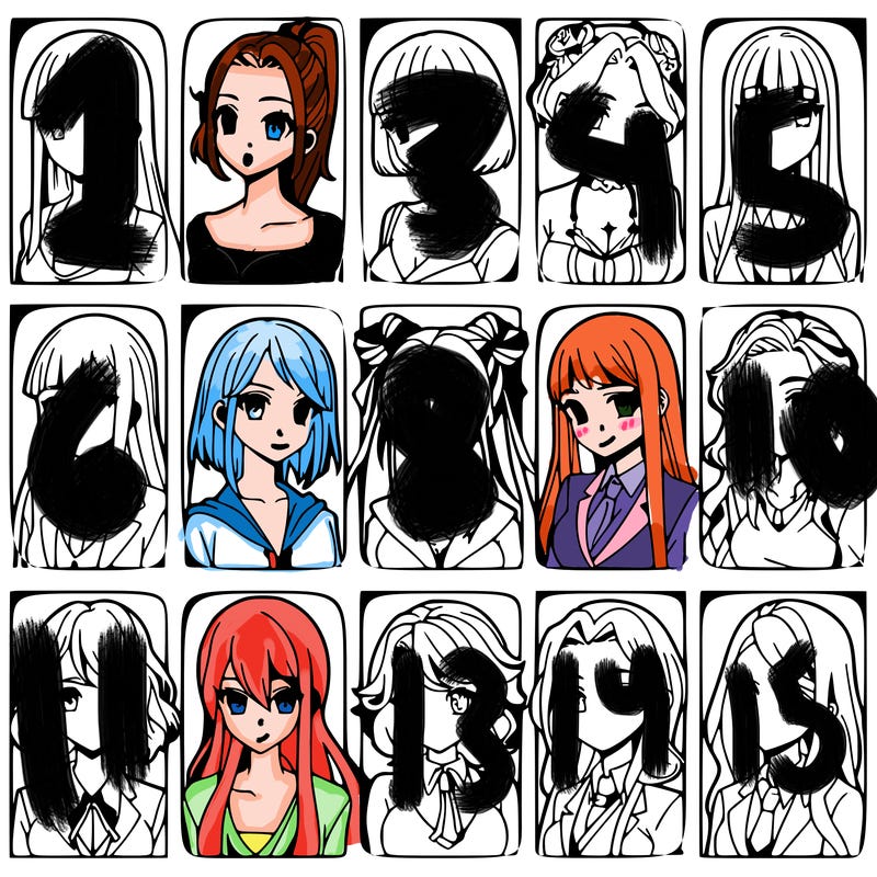 girls that look diffrent anime