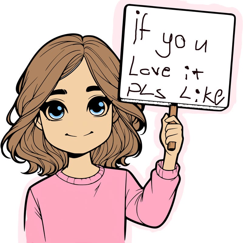 realistic girl holding up a sign