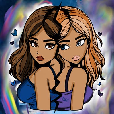 realistic girl split