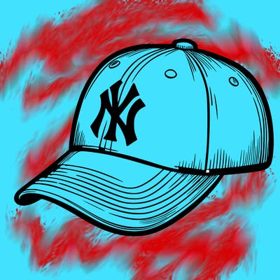 a realistic depiction of a yankees baseball hat