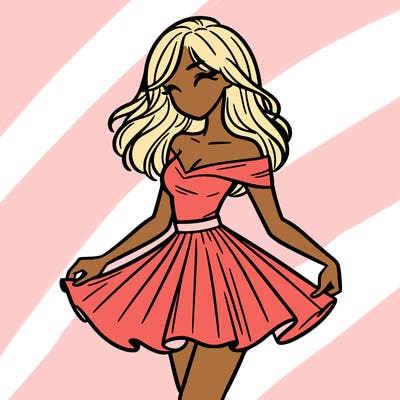 woman in skirt