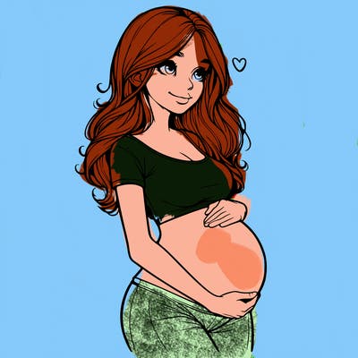 realistic pregnant girl