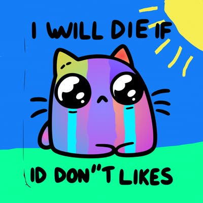 a cat that will die if we don’t get 10 likes