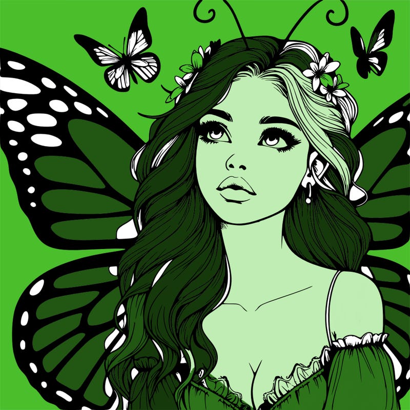 butterfly fairy realistic girl