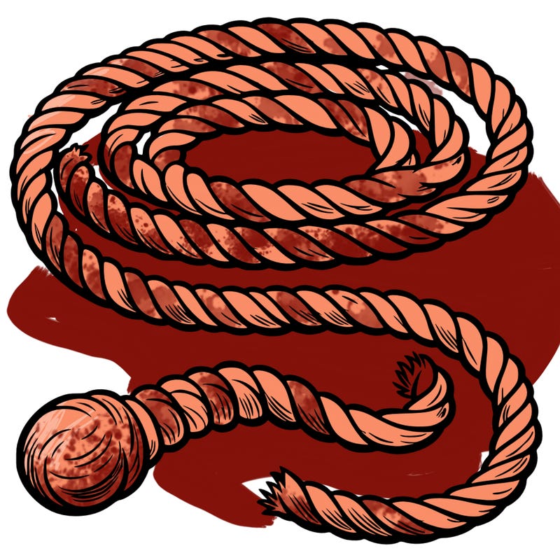 a long straight rope