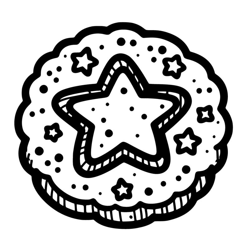 a cookie with star shapes