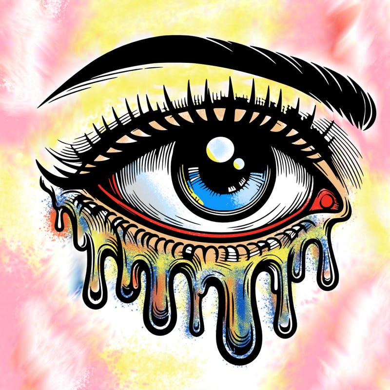 realistic eye with dripping