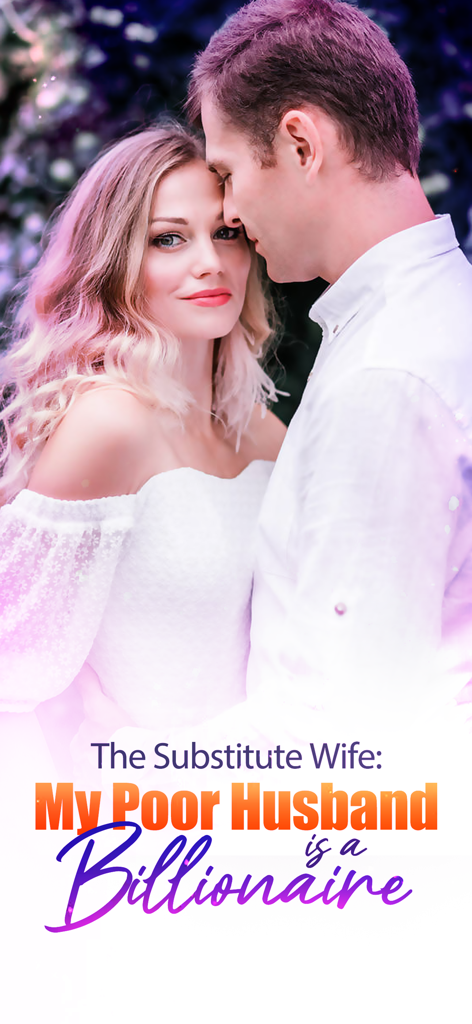 Amolivro: Audiobook & Story - A romantic couple featured on the cover of the novel The Substitute Wife My Poor Husband is a Billionaire