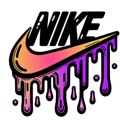 dripping nike logo