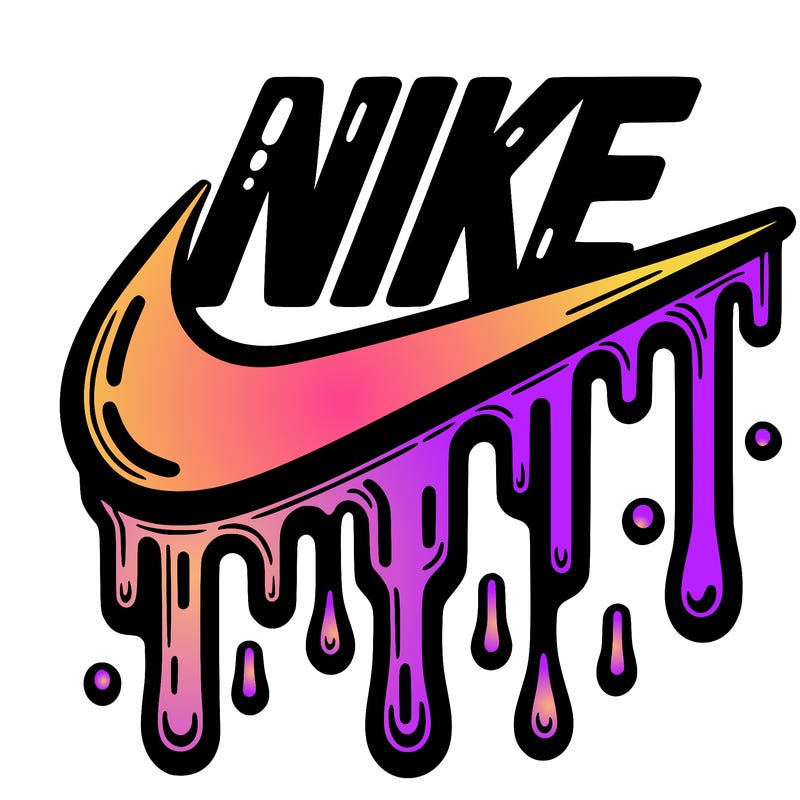 dripping nike logo