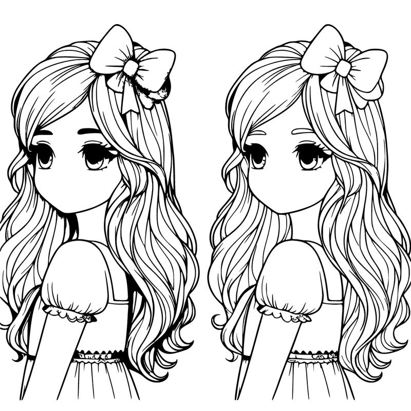 realistic girl wearing a bow